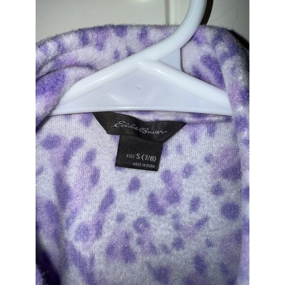 Eddie Bauer Girls 3-in-1 Jacket  Animal print Fleece lined Hooded Size S (7/8) - Picture 3 of 10